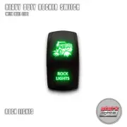 GREEN Laser LED Rocker Switch 5PIN Dual Light 20A ON OFF For Jeep - ROCK LIGHTS (for: Jeep)