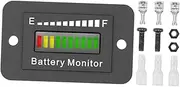 V- Cart Battery Voltage Gauge Electric Car Forklift Battery Display Meter Tool Black