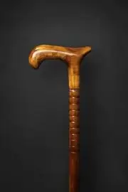Handmade Elegant Cane Exclusive Derby Wooden Hiking Walking Stick Hand Carved Gift by Blackperlcrafts