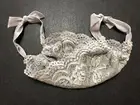 Washable Reusable Double Lace Face Mask Cover in Gray