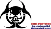Radioactive Biohazard Zombie Skull Graphic Die Cut decal sticker Car Truck 6"