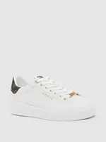 GUESS Women's White Roki Low-Top Sneakers Size: 10