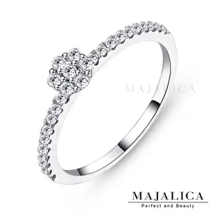 Majalica戒指尾戒璀璨925純銀戒指女戒 精鍍正白K/玫瑰金 單個價格 PR4009 3 銀色美國圍3號