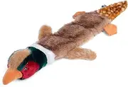 Petface Luxury Multi Squeak Pheasant Dog Toy, Multicoloured