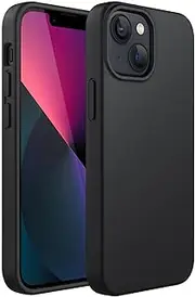 JETech Silicone Case for iPhone 13 Mini 5.4-Inch, Silky-Soft Touch Full-Body Protective Phone Case, Shockproof Cover with Microfiber Lining (Black)