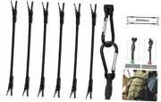 Bungee Cords with Carabiner Hooks, Black Heavy Duty Latex Bungie 36 Inch