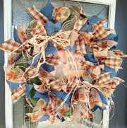 Fall Scarecrow Welcome Friends Deco Mesh Front Door Wreath, Thanksgiving Decor