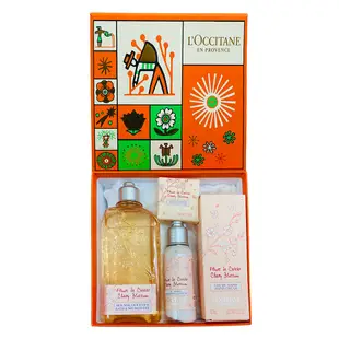 L'OCCITANE 歐舒丹 四件組禮盒 沐浴膠 護手霜 身體乳 馬鞭草/櫻花法國原裝正品 現貨供應 (6.3折)