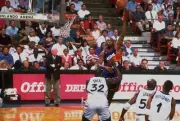 Phoenix Suns Wayman Tisdale shot vs Orlando Magic Shaquille O'Neal- Old Photo 1
