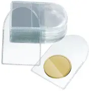 50 Pcs Single Pocket Coin Sleeves Collector Individual Clear Plastic Sleeves