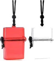 [TRELVEX] Cigarette Case Plastic Clear Cigarette Case for 20 King Size Waterproof Cigarette Accessories 2 Pack(A)