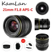 KamLan 21mm F1.8 Manual Focus Lens for Fujifilm X Canon EOS-M Sony E M4/3 Mount