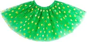[Twinklede] St Patrick's Day Tutu Skirt Shamrock Tutus Teens Clover Green Skirts Holiday Costume Tutu for Women