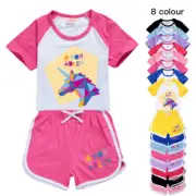Boys Girls A for Adley Pop Youtuber Kids T-shirts Top Tee+Shorts Fun Gamer
