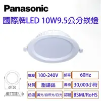 在飛比找momo購物網優惠-【Panasonic 國際牌】10W 崁孔9.5cm LED