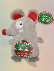 HOLIDAY TIME * PLUSH SQUEAK TOY * MOUSE * 7 INCH * NEW *