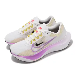 Nike 慢跑鞋 Wmns Zoom Fly 5 白 粉紫 厚底 避震 女鞋 運動鞋 【ACS】 DM8974-100