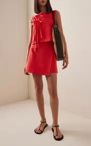 [BONDI BORN] Avila Wrap Cotton Mini Skirt