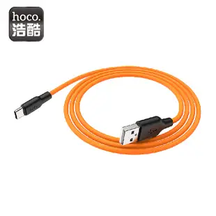 hoco. 浩酷 X21 Plus Type-C 矽膠充電數據線 充電線 傳輸線 安卓 sony充電線 mac充電線 Type-C黑黃