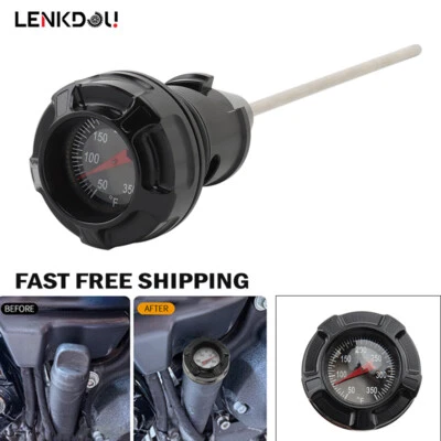 Oil Dipstick Temperature Gauge For Harley Softail Fat Boy Fat Bob FXBR FXLR 18+