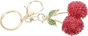 [SHERCHPRY] Cherry Keychains Women's Keyring Purse Accessories Charms Rhinestone Keychain Pendant