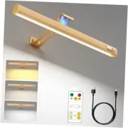 Picture Light Battery Operated, 15in Rechargeable Wall Light, 3 Colors and