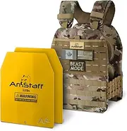 Amstaff Weighted Vest with Plates - Adjustable Weight Vests for Men & Women - Versatile Wearable Weighted Vest for Fitness Workouts, Strength and Endurance Training, Running, Crossfit
