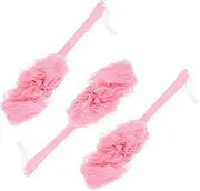 FOMIYES 3pcs Long Handle Shower Brush Bathing Body Clean Scrubber for Skin Exfoliation and Back Cleaning Practical Bath Supplies for Healthy Skin