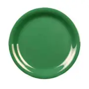 Thunder Group CR110GR 10-1/2" Diameter Green Narrow Rim Melamine Plate - 1 Doz