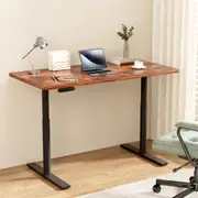 Electric Standing Desk Adjustable Sit Stand Desks Black Brown 140cm