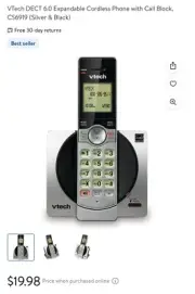 VTech DECT 6.0 Expandable Cordless Phone W Call Block