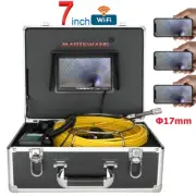 7" Wireless WiFi Pipe Inspection Video Camera Industrial Endoscope Android/IOS