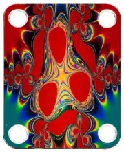 Neckplate to fit Electric Guitar Graphic Color PJ Bass Strat Tele Fractal 17
