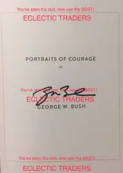 George W Bush SIGNED 'Portraits of Courage' 1/1 HBDJ Book. Obama Trump Biden Art