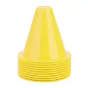 (Yellow)10pcs Soccer Training Cone Football Barriers Plastic Marker Holder EC