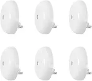 Au Wall Night Lights, Nightlight with Light Sensors, Auto Dusk to Dawn Sensor, Soft Warm White, Ideal Nightlight for Bedroom, Bathroom, Hallway, Kitchen (Warm Light, 6PCS)