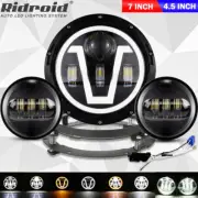 7" Headlight Fog Lights LED Lamp For Harley Davidson Street Glide FLHX Road King