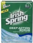 Irish Spring Deep Action Scrub Soap Bars, 3.75 Oz, 8 Count, 2 Pack