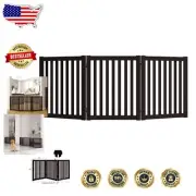 Stylish Indoor Pet Fence - 24" Tall Freestanding Gate, Effortlessly Expandable