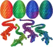 3D Printed Easter Dragon Egg - Perfect Basket Essentials Stuffers, 4 Pack Pre...