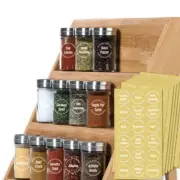 8 sheets 144 Spice Labels Stickers for Spice Jars, 1.5" round，kitchen lables