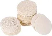 Frcolor 50 Pcs Loofah Face Pads Exfoliating Loofah Sponges Makeup Remover Reusable Soft Facial Skin Care Scrub Wash Pads