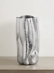 [Tom Dixon] Tom Dixon - Cloud Tall Aluminum Vase - Silver - One size One size Silver