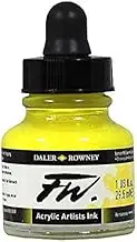 Daler Rowney FW Acrylic Ink Bottle, Lemon Yellow