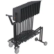 Hercules Pull Trolley Cart Musical Instrument Holder/Storage for Music Stands BK