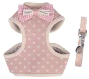Stylish Cotton Dog & Cat Harness Leash Set for Small Puppies and Cats