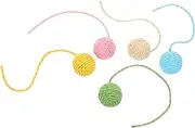 Kisangel 5pcs Cat Scratching Post Replacement Ball- with Paper Tail Interactive Toy Easy to -Functional Accessories for Household Cat Entertainment