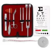 Tuning Fork Kit Premium 7 Piece Tactical Black Diagnostic Kit Tuning Forks
