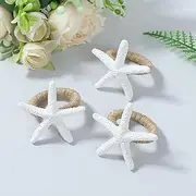 DJAPWPX 12Pcs Napkin Rings Sea Star Napkin Holders Rings Napkin Holder Buckle Napkin Buckle Holder Napkin Ring Decor for Coastal Beach Party Gathering Banquet Wedding Birthday