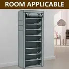 10 Tiers Shoe Rack with Dustproof Cover Space Saving Shoe Shelf Sturdy haXFM
